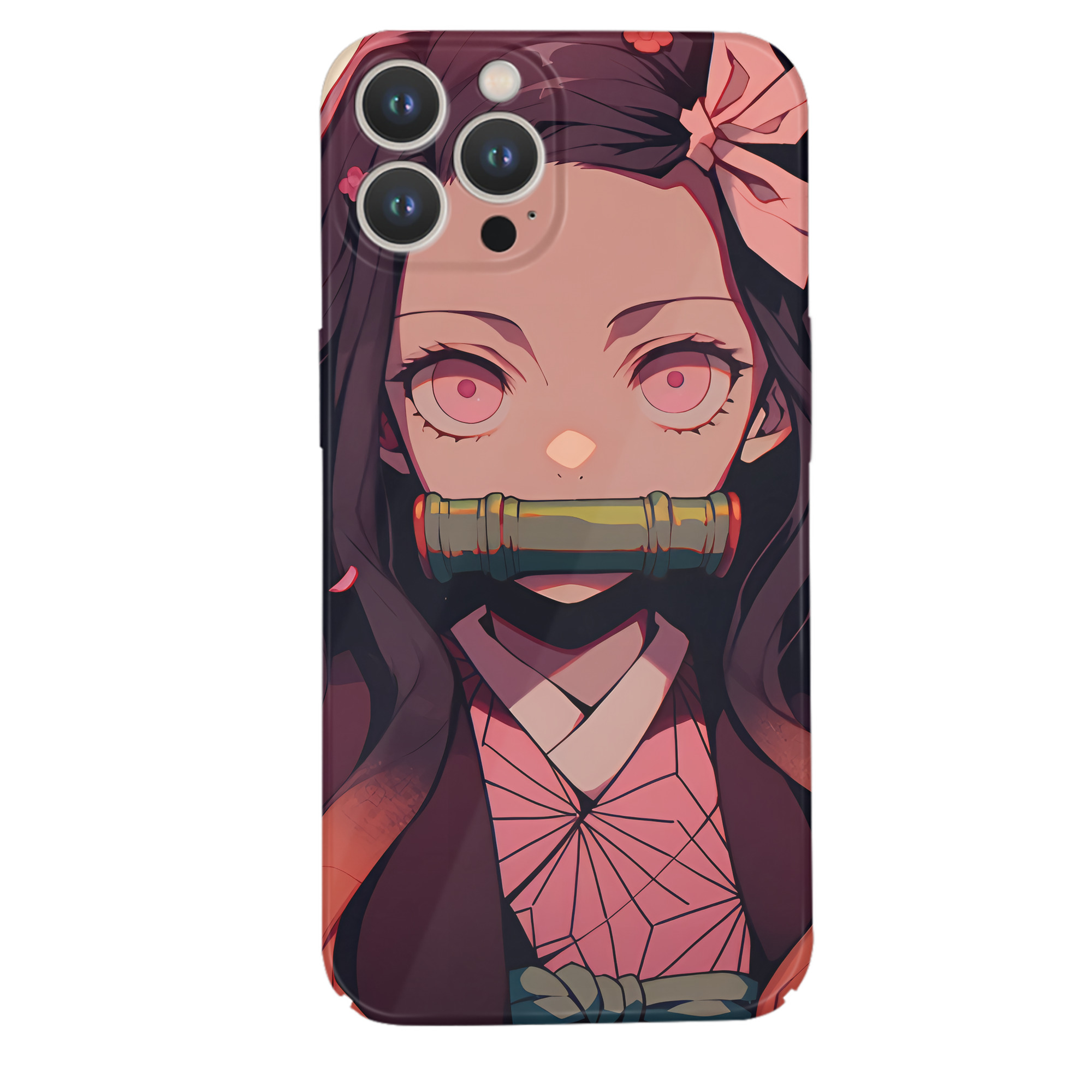 （画像用） 鬼滅の刃（きめつのやいば）竈門 禰󠄀豆子／かまど ねずこ Kamado Nezuko 【iPhone 14シリーズ対応】ハードケース